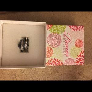 Premier designs silver and black rings!